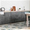 CREARREDA Tappeto cucina 180x50cm Artistic Cement vinile antiscivolo e lavabile Passatoia cucina in vinile, lavabile 100% made in Italy