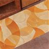 PETTI Artigiani Italiani - Tappeto Antiscivolo Lavabile, Tappeti Runner Cucina, Passatoia per Cucina, 50x140 cm, Disegno Geo Cerchio Arancio, 100% Made in Italy