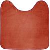 Douceur d'Intérieur, Tappeto Contour WC (45 x 45 cm) Vitamina Terracotta, Microfibra