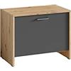 byLIVING Ben 03 - Panchina in legno, 60 x 48 x 35 cm, colore: Marrone