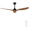 Cecotec - Ventilatori da Soffitto EnergySilence Aero 5200 BlackWood - 35 W, Diametro 132 cm, Telecomando, Timer Fino a 8 Ore, 6 Velocità, 3 Pale, Estate/Inverno, Altezza Regolabile