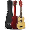 3rd Avenue Ukulele Soprano 21 Pollici con Borsa, Naturale | 4 corde in nylon e meccaniche precise che tengono l'accordatura. Ukulele leggero per scuola e casa