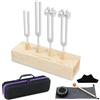NEWFUN Diapason,Diapason Neurologico,Set di 4 pezzi con (128 Hz, 136.1 Hz, 256 Hz,384 Hz), ideale per la terapia, per la terapia dei chakra, la terapia del suono, l'antistress