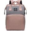 Chickwin Zaino Cambio Neonato con Fasciatoio, Zaino Neonato Multifunzione Mamma Zaino per Neonati per Viaggio Borsa Fasciatoio Portatile Grande per Mamma e Papà (31x20x41cm,Grigio rosa)