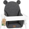 Totsy Baby Cuscino per seggiolone bambino pieghevole riduttore - coprisedile sostegno per Ikea Antilop seggiolone pappa e bebè - riduttore idrorepellente lavabile Grigio
