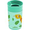 Dr. Brown's Milestones Cheers - Tazza di transizione senza beccuccio, adatta ai viaggi e senza perdite, 300 ml, colore: verde serpente