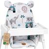 Totsy Baby Cuscino per seggiolone bambino pieghevole riduttore - coprisedile sostegno per Ikea Antilop seggiolone pappa e bebè - riduttore idrorepellente lavabile Africa