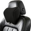 Alaoo 1pcs Cuscino Poggiatesta Auto, Nero Con Finiture Nero