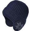 Malaxlx Cappello all'uncinetto da donna con orecchie di gatto, berretto invernale a righe, cappello da volpe morbido vintage gotico grunge berretti