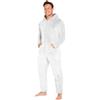 CityComfort Pigiama Intero Uomo - Pigiami Invernali Uomo in Pile M-3XL (Due Toni Grigio, M)