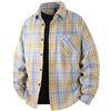 Zanisouta Camicia in flanella da uomo a quadri Felpa Cowboy Camicia casual Western Camicia da lavoro Vintage Camicia a maniche lunghe Leggera Camicia tradizionale Button Down Top Traspirante Camicia