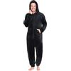 CityComfort Pigiama Intero Uomo, Tuta in Pile Invernale, Pigiami Monopezzo per Lui, Pigiamone Caldo, Onesie con Cappuccio, Idee Regalo Compleanno E Natale (M, Nero)