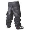 The blueskin Pantaloni Jeans Uomo Larghi per liberare Il Vero Stile Baggy in Massima comodità Color Nero sfumato - W 26 IT 40