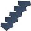 Esge - Slip da uomo a costine sottili, confezione da 5 Blu L