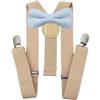 DB Dickie Bow Set papillon e bretelle in misto cotone per bambini, Colore: blu chiaro., Bow Tie: Length 10cm, width 5cm
