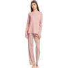 TRAMAS+ Pigiama Donna 100% Cotone, Pigiama Donna con Maglietta Manica Lunga e Pantalone Lungo, Pigiami da Donna, Pigiama 2 Pezzi Donna
