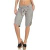 malito more than fashion Malito Donna Lino Pantaloni Tempo Libero Pantaloni Chino Capri Plain Colors 8186