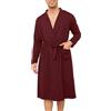 Sopesil Accappatoio Uomo Waffle con Cintura e Tasche Vestaglia Morbida e Leggera per Sauna e Piscina S-3XL