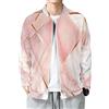 MIATCENRT Giacca da Uomo Leggero Bomber, Giacca a Vento Linee Geometriche Lusso con Cerniera Integrale, Casual Elegante, Spolverino all'aperto, Giacche da Golf, Oro rosa