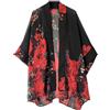 Getitsoon Kimono da donna in chiffon bohémien, cardigan, copricostume, scialle, blusa per costumi da bagno