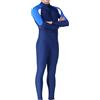 WAZHAKU Costume da bagno lungo da uomo, tuta a maniche lunghe, protezione solare, tuta intera in neoprene, costume da bagno, abbigliamento protettivo da uomo, elasticizzato, tuta da nuoto, R blu., M