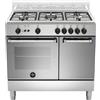 La Germania AMN9P5GXVC - Cucina a Gas 5 Fuochi, con Forno a Gas Ventilato Grill 90x60 cm Inox Classe Energetica A+