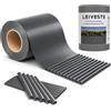 LEIVESTE Strisce Frangivista in PVC per Recinzione e Ringhiera, 19 cm x 35 m, 450 g/m², Fascia Privacy Anti-UV e Impermeabile per Balcone e Giardino, 20 Clip ，Antracite