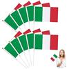 SEMINISMAR Bandiera dell'Italia a Manovella Con Bastoncino - Mini Bandiere Italiane per Festa Nazionale, Parate, Giochi di Calcio - 10 PCS