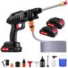 Generico Idropulitrice A Batteria 21V, Idropulitrice Portatile 6 in 1 con Pressione Variabile Controllata da Grilletto for La Pulizia di Giardino, Terrazza E Auto(21V with Bucket)