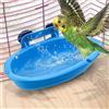 Mygeromon Bagno per Uccelli Piccoli Pappagalli Vasca Plastica Abbeveratoio Mangiatoia Bagnetto Gabbia Accessori per Piccioncino/Canarini（Blu）