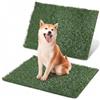 QWORK® 2 Pezzi di Erba Artificiale per Toilette Cani, Tappetino di Ricambio per Pipì per Cani e Cuccioli, 51x63 cm