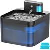 VinDox Fontanella per Gatti Senza Fili, VinDox 2.2L Fontanella per Gatti con Sensore di Movimento, Automatico Fontana Gatto - Super Silenzioso Acqua Dispenser a Batteria 2600mAh (2 Carbone Attivo + 1 Spugne)