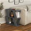 Tavolino da Soggiorno Laterale 57x60x22 cm in MDF Lazena Antracite