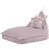 icon Unicorno Pouf Bambini, Poltrona Sacco con Riempimento, Viola | Prodotto in Europa, Pouf Sacco Bambino, Tessuto di Velluto a Coste Morbido, Pouf per Camera da Letto e Cameretta da Bambini