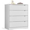 Bealife Cassettiera 4 Cassetti, Comò Camera da Letto, Mobile Contenitore per Soggiorno, 82x41x71 cm, per Camera da Letto，Soggiorno, Cucina, Studio,Bianco