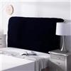 uyeoco Elastica Copertura Per Testata Letto Imbottito/Legno Copri Testata Letto | Copri Testata Del Letto Matrimoniale Singolo Rettangolare/Leggermente Stondata(Nero,150(150-170)cm)