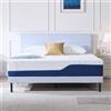 Hiimgo Materasso 140 x 190 ortopedico antibatterico e supporto perfetto 7 zone altezza 25 cm spugna ad alta densità reversibile memory foam materass(140 x 190 x 25)