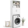 Relaxdays mobile sopra lavatrice bianco, HxLxP: 185 x 63 x 20 cm