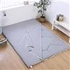 Generic Coprimaterasso futon giapponese con doppia cerniera - Coprimaterasso pieghevole in 100% cotone, tessuto lavabile impermeabile e antipolvere (singolo/matrimoniale/matrimoniale)