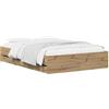vidaXL Telaio del letto con storage Rovere Artigianale 150 x 200 cm