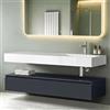 Mai & Mai Mobile Bagno Sospeso 150x48x25cm, Lavabo Bianco, Antracite opaco