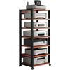 Generic Rack Audio Mobile Hi‑Fi 7 Ripiani con Ruote Supporto TV Angolare