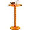 Dewrhiixe Tavolino Acrilico Trasparente Rotondo, GuéRidon (arancione 30cm) | Tavolo Martini per soggiorno, camera da letto, balcone, facile montaggio