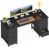 Coleshome Scrivania per Computer con 8 Cassetti Salvaspazio 140x48cm