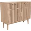 HOOGDLJ Mobiletto da cucina, credenza, comò, armadio con 2 cassetti, 2 ante, mobile da cucina con piano di lavoro, armadio buffet per soggiorno, camera da letto, corridoio, 100 x 35 x 80 cm (colore legno