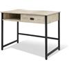 FRANKYSTAR Otari - Scrivania in stile industrial bleach con cassetto e vano a giorno, 110x50xH76 cm