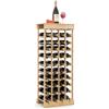 COSTWAY Portabottiglie di Vino, Scaffale per 40 Bottiglie di Vino in Legno di Pino, Cantinetta Porta Vino, 113 x 47 x 28 cm (Senza Traversa)
