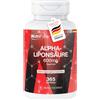NutriFair, acido alfa-lipoico 600mg, 365 capsule molli, 600mg al giorno, ad alto dosaggio, ALA (acido alfa-lipoico), facile da deglutire, prodotto in Germania e testato in laboratorio