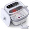 ALLJOY Pediluvio Massaggiatore Piedi Pieghevole, Termica Foot Spa per Alleviare Il Dolore, Idromassaggio Piedi 24 Temperatura, Pietra Pomice, 6 Timer, 6 Rulli Massaggianti, Luce Rossa Regali di Natale