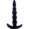 BONDAGERIE® Buttplug anale double in silicone medico con sfere, lungo e stretto, analesex per donna e uomo, con sacchetto incluso